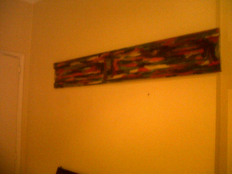 INTERESANTE ADORNO DECO O PERCHERO CON LISTON DE MADERA RECICLADO